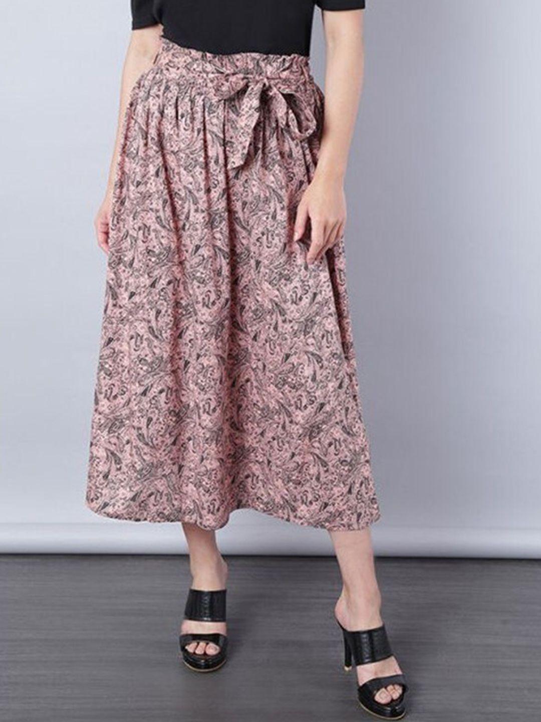aila printed flared midi skirts