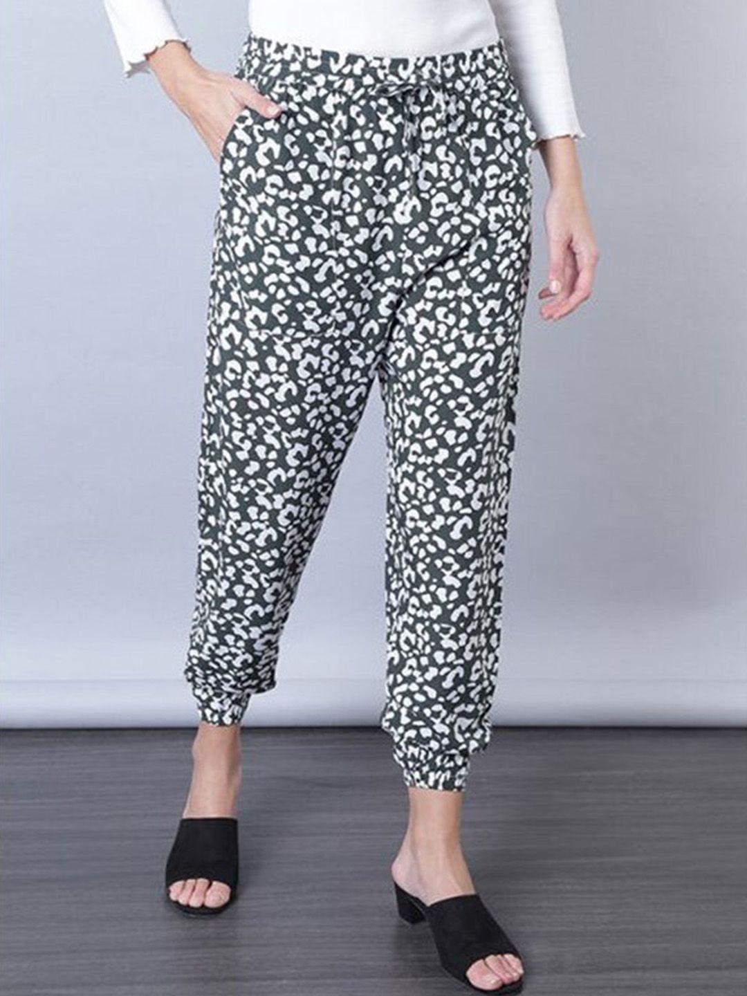 aila women abstract printed high rise joggers
