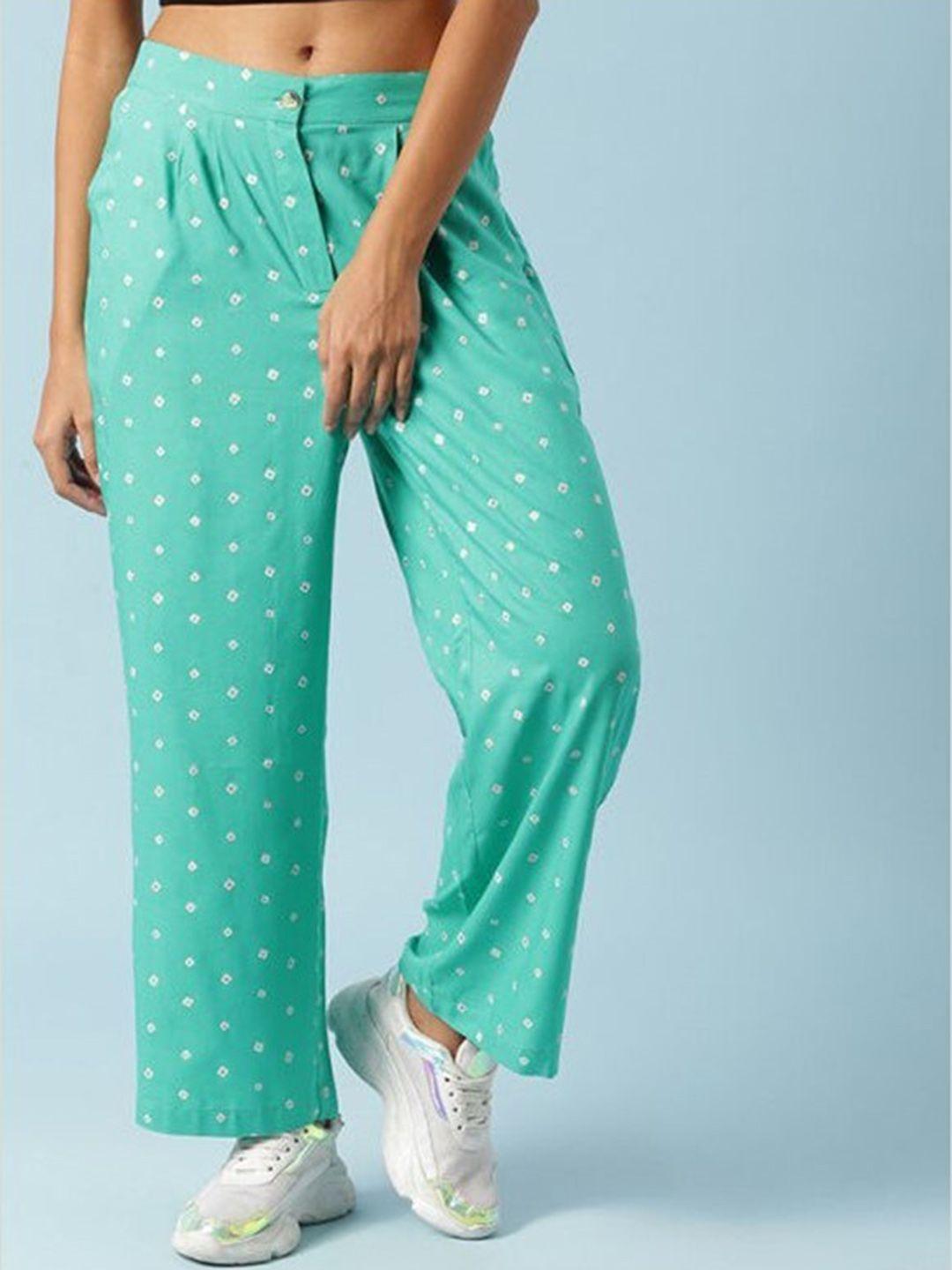aila women geometric printed trousers