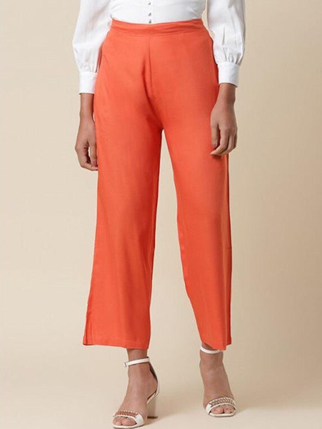 aila women high-rise parallel trousers