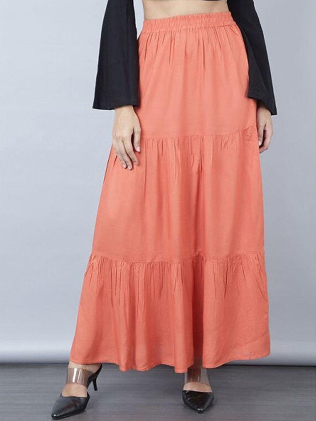 aila flared tiered maxi skirt