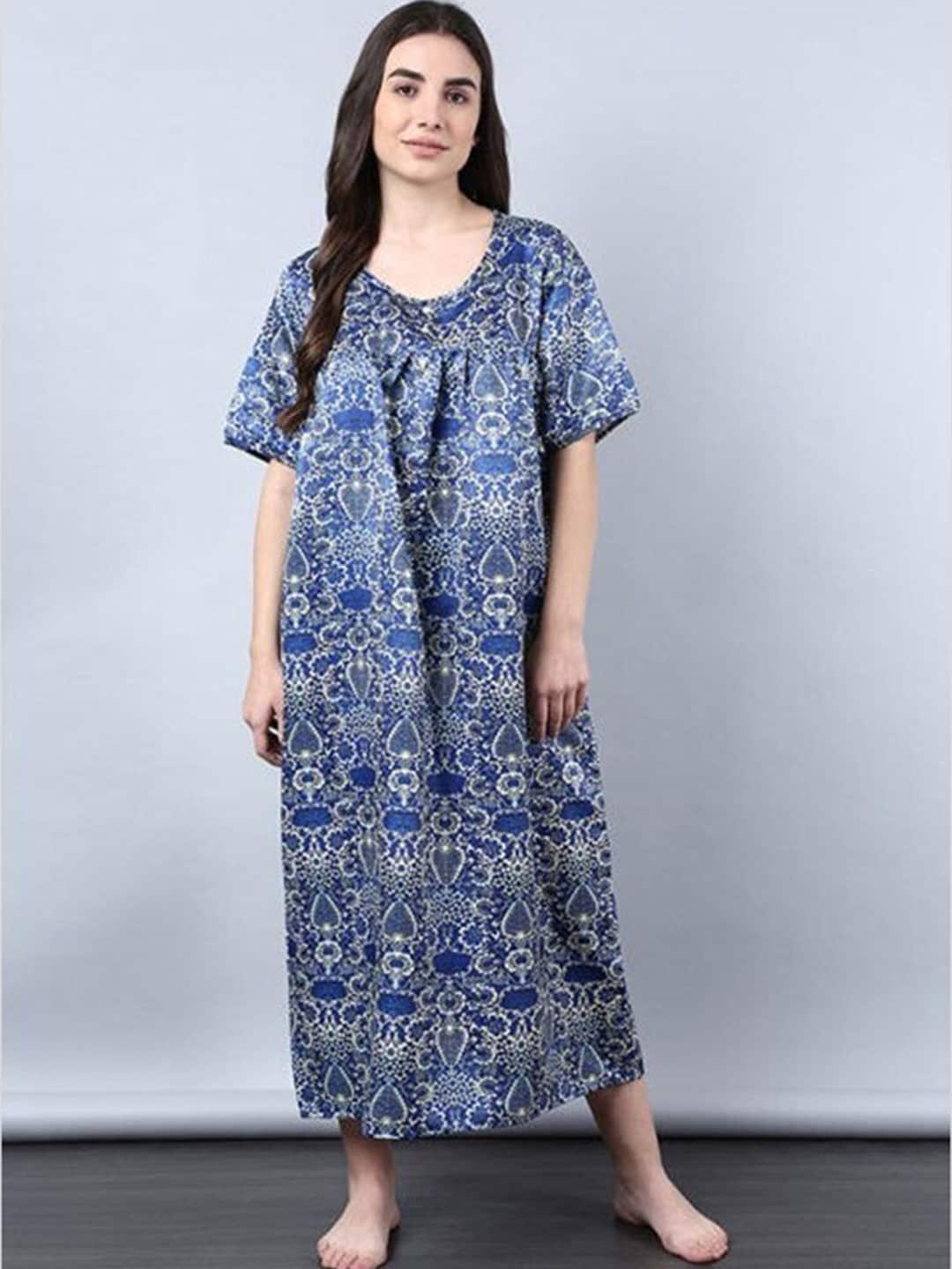aila floral printed nightdress
