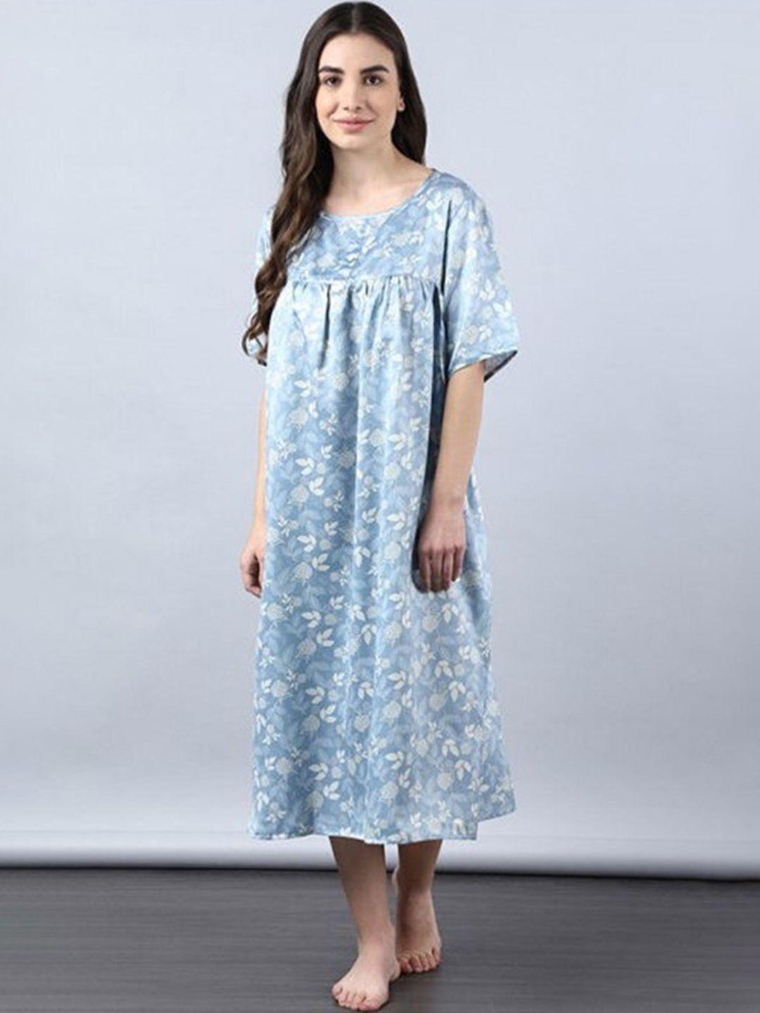 aila floral printed nightdress