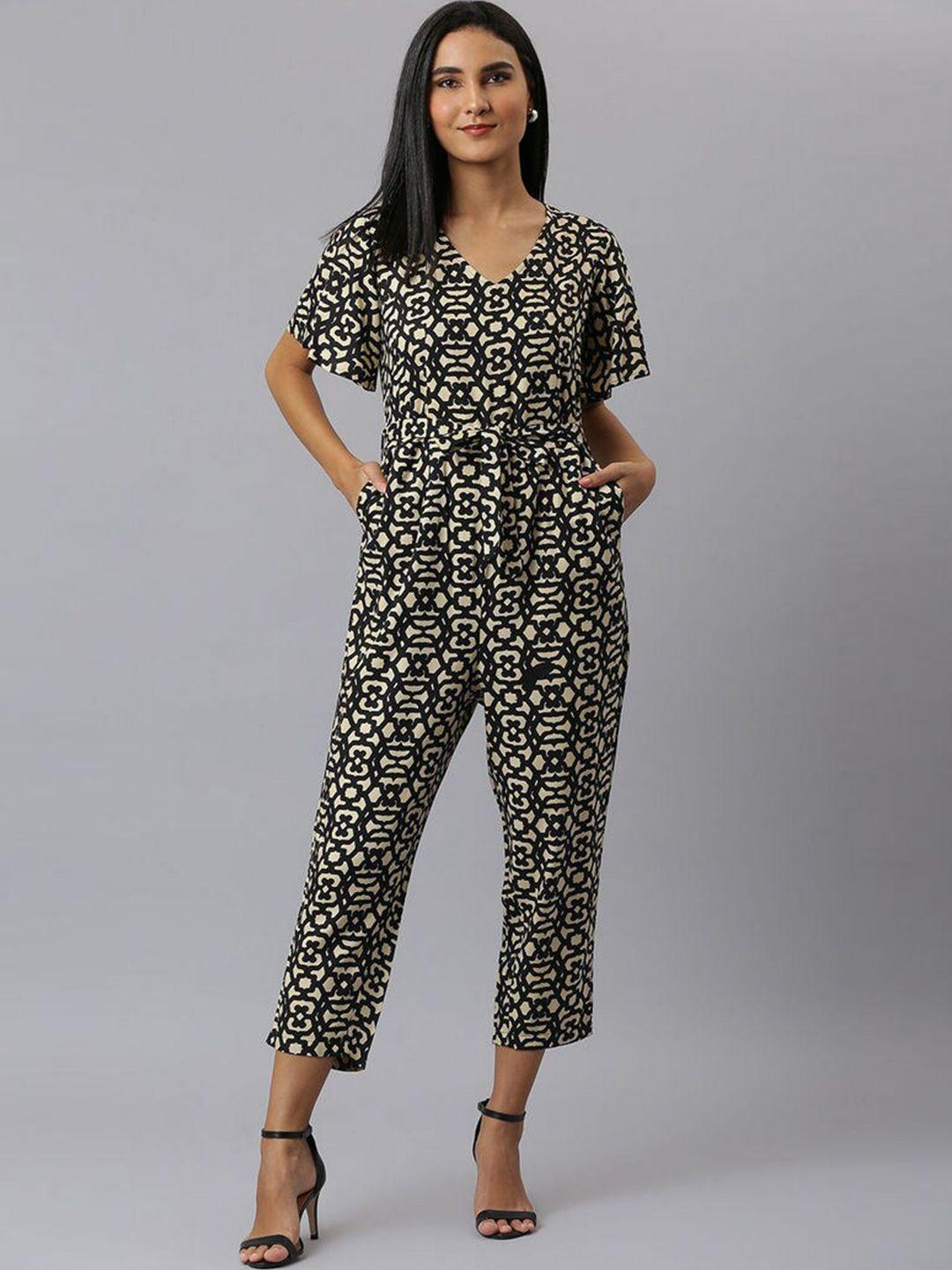 aila geometric printed basic jumpsuit