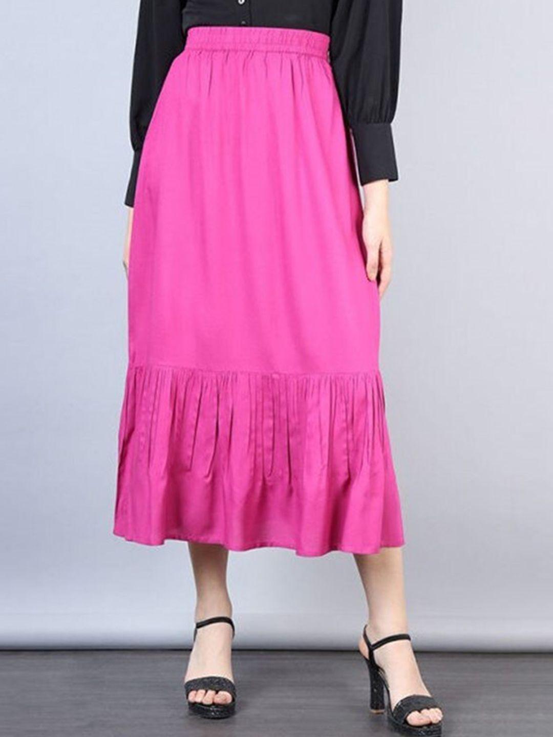 aila pleated tiered maxi skirt