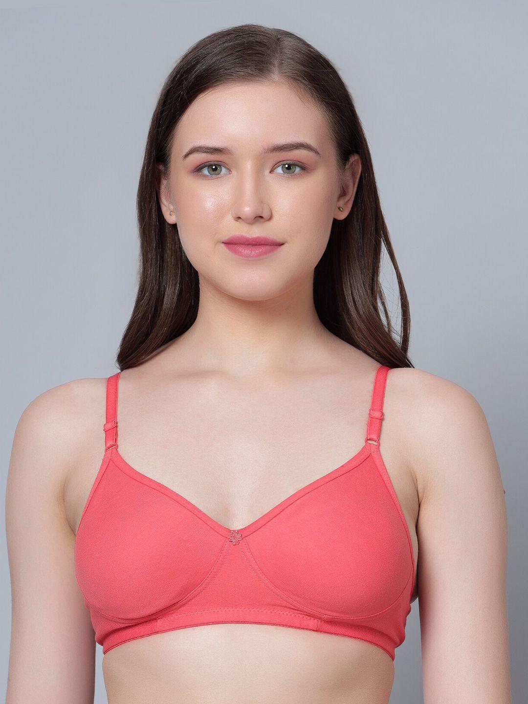 aimly seamless medium coverage all day comfort non-wired non-padded cotton t-shirt bra