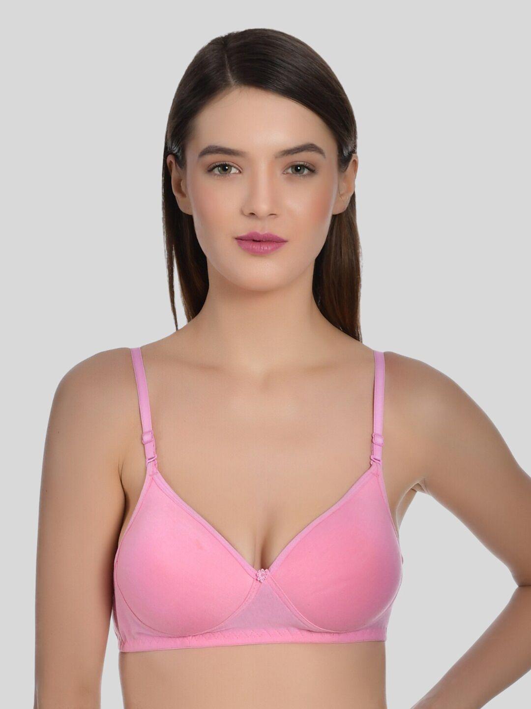 aimly heavily padded non-wired seamless cotton t-shirt bra with all day comfort
