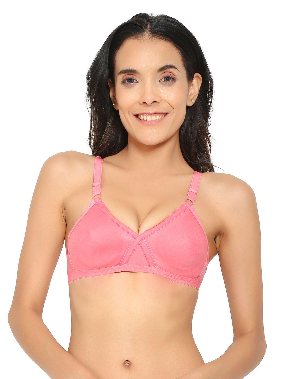 aimly medium coverage non-padded non-wired cotton t-shirt bra with all day comfort