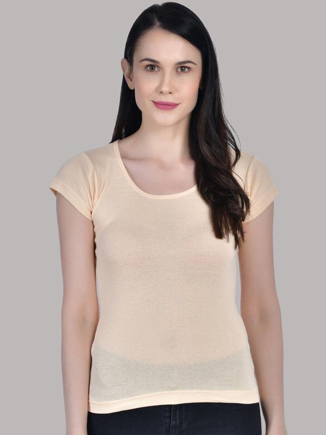 aimly round neck short sleeves cotton camisole