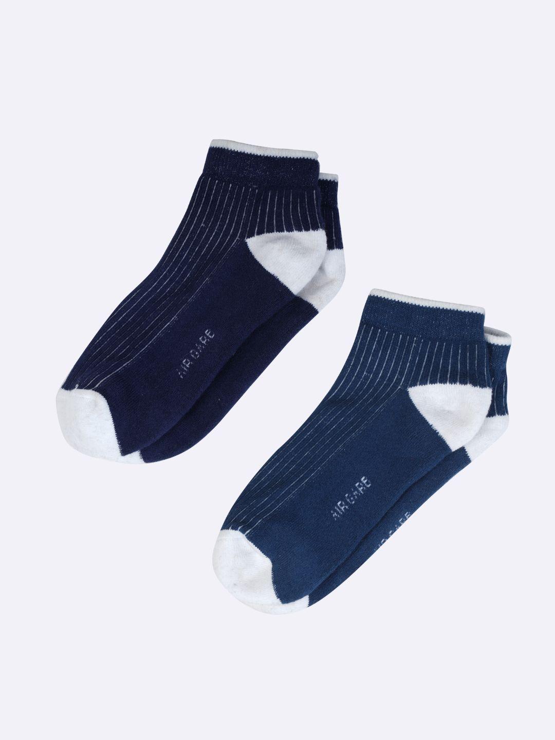 air garb pack of 2 striped ankle length socks