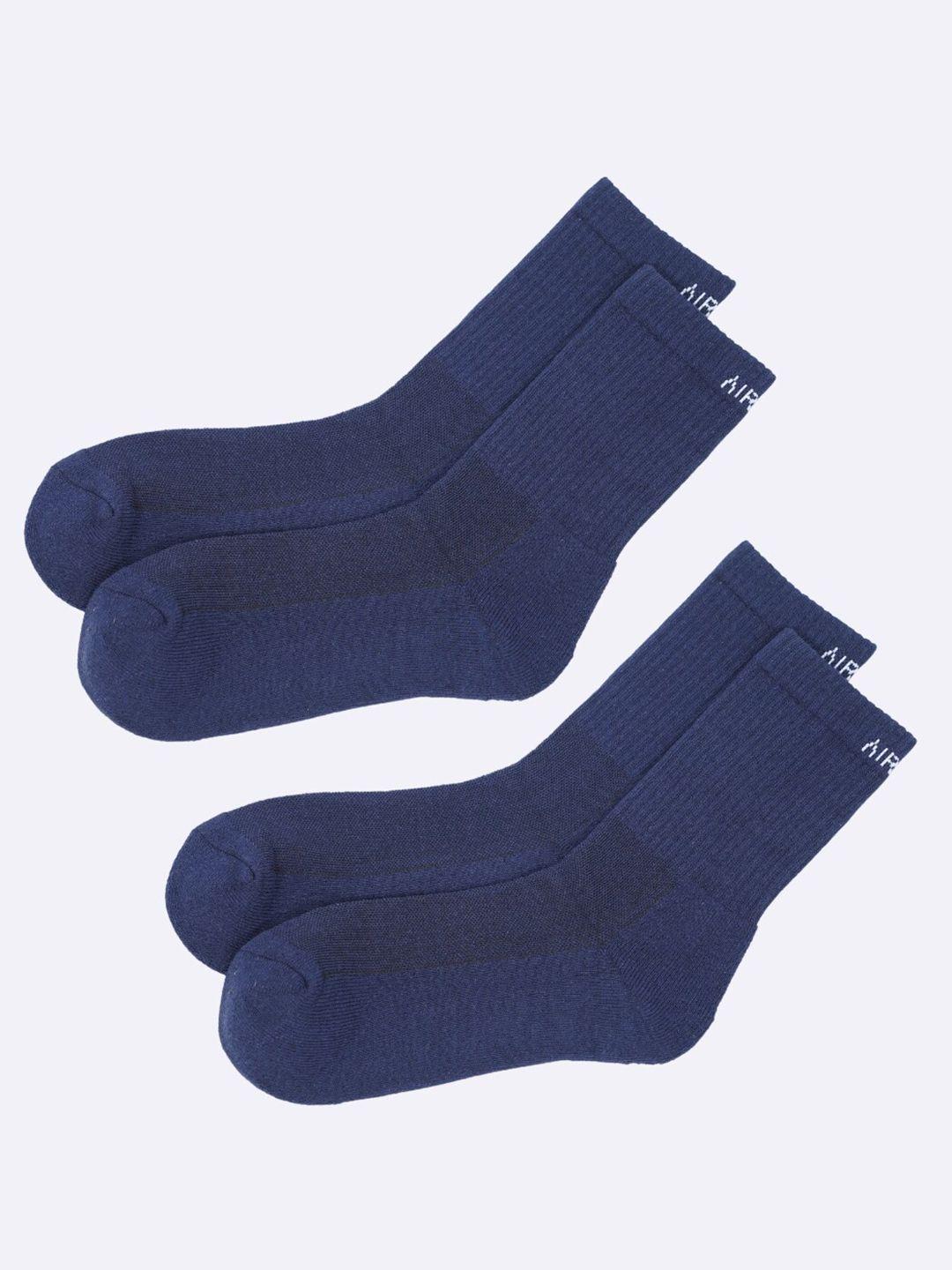 air garb unisex pack of 2 breathable cushioned crew calf-length socks