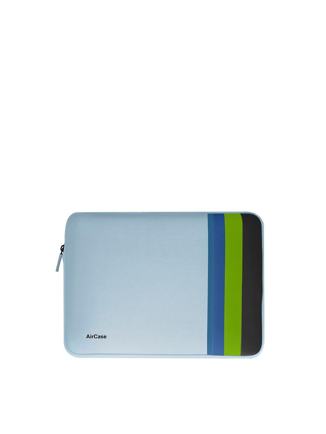 aircase unisex aqua blue solid 15.6 inch laptop sleeve