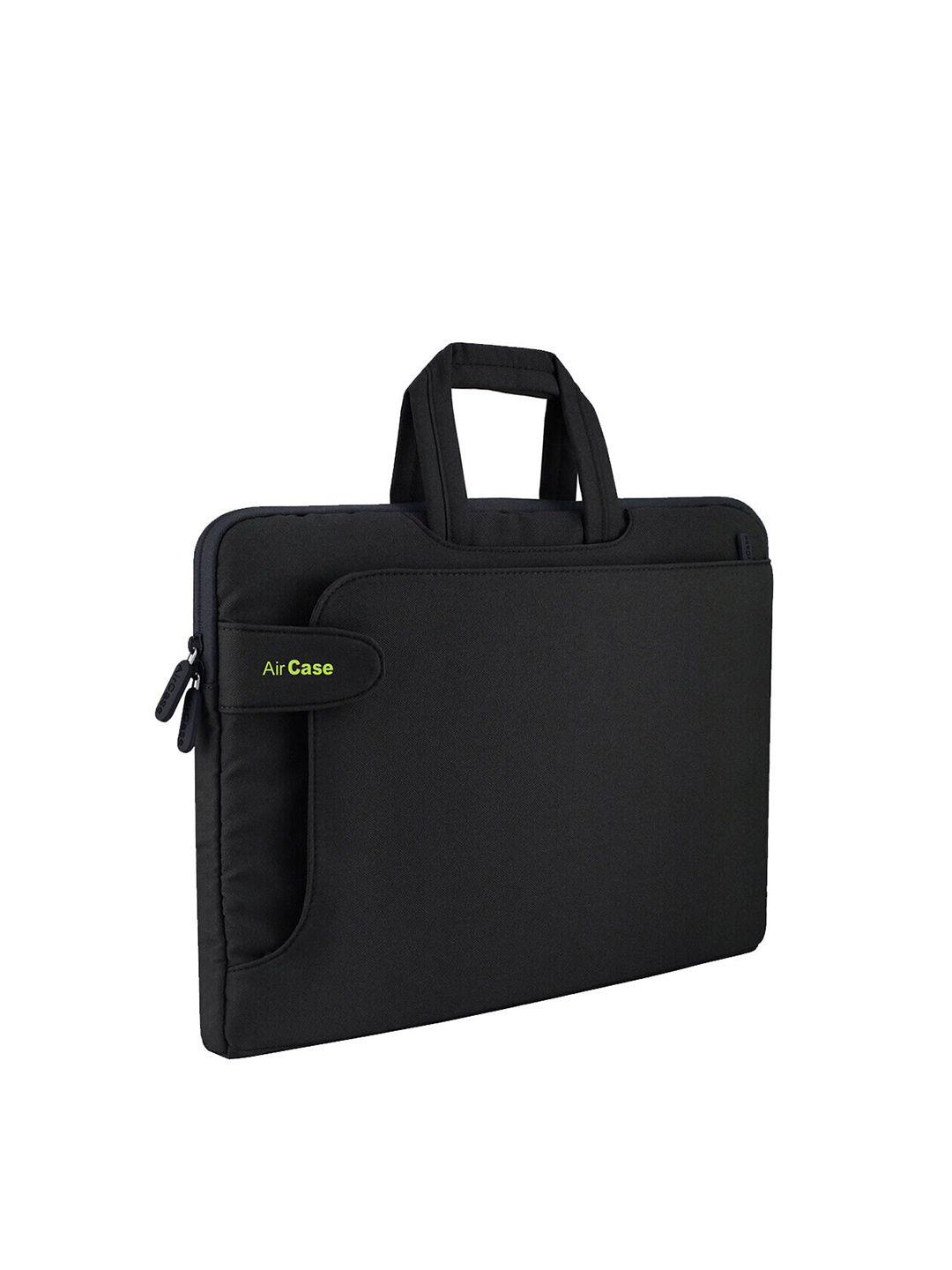 aircase unisex black 14 inch laptop bag with handles & detachable shoulder strap