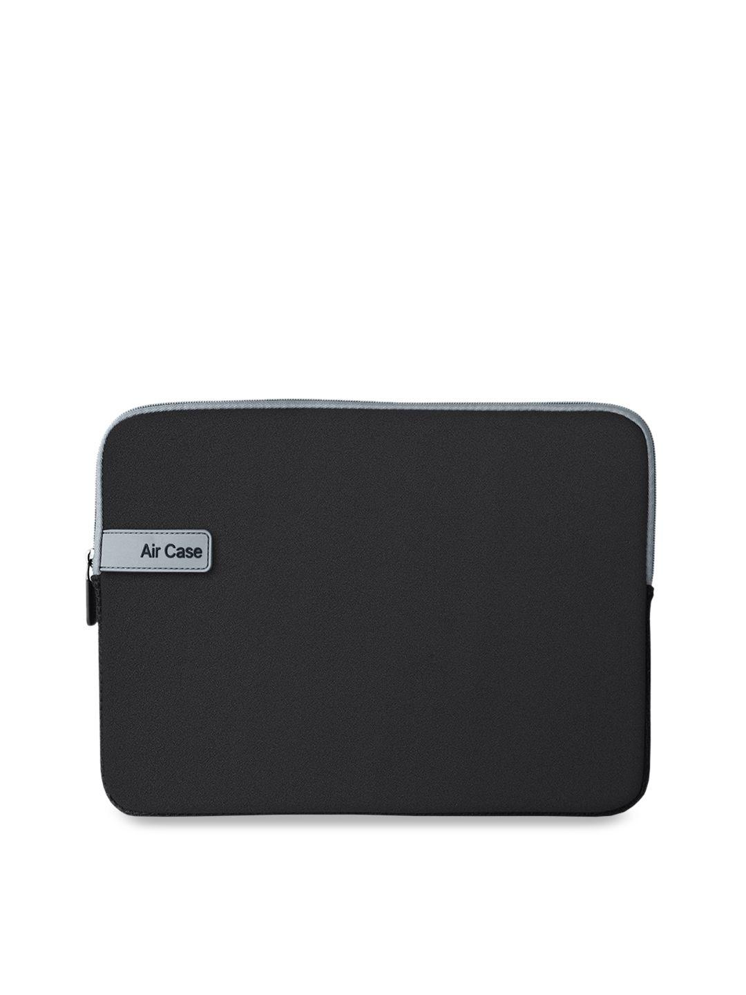 aircase unisex black solid 15.6-inch laptop sleeve