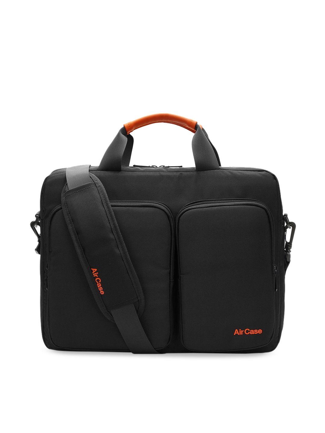 aircase unisex black solid laptop bag