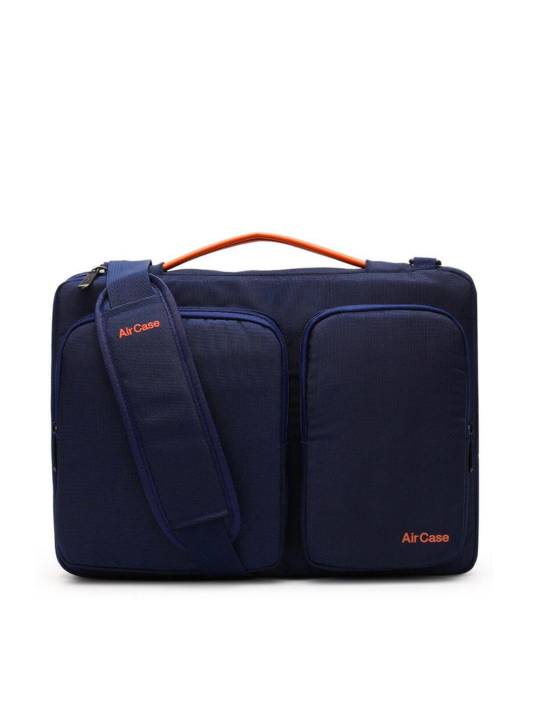 aircase unisex blue 15.6 inch messenger laptop bag with shoulder strap