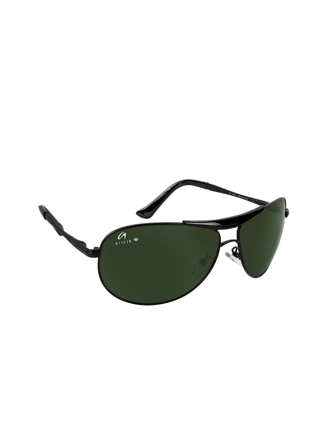 aislin men black toughened glass aviator sunglasses