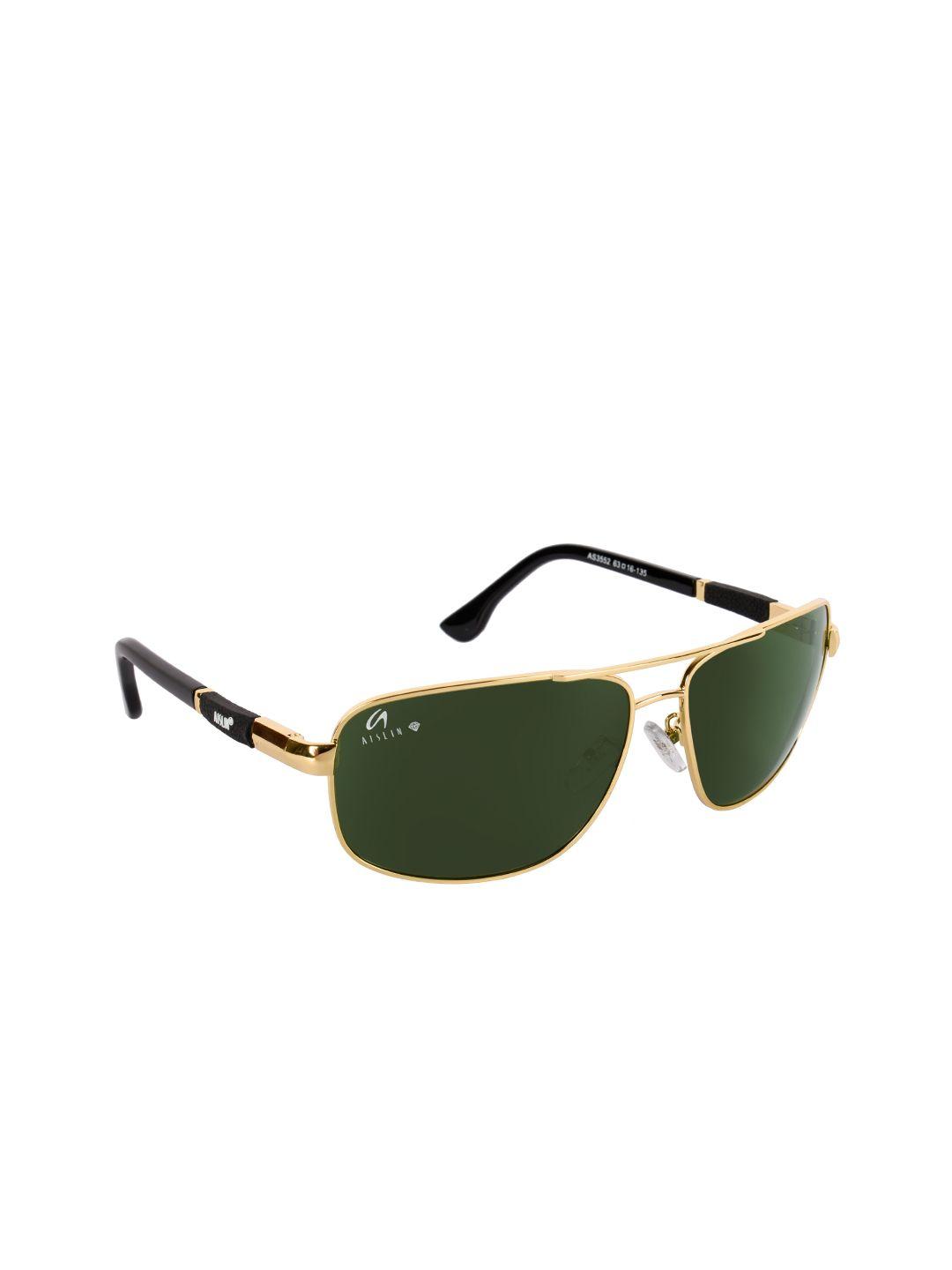 aislin men green  rectangle sunglasses