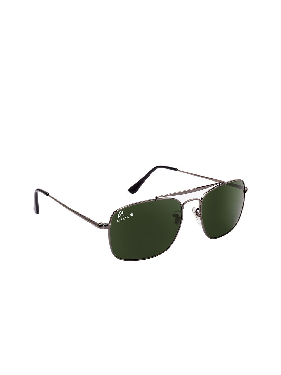 aislin men green lens wayfarer sunglasses with uv protected lens-13182-5-as-3469