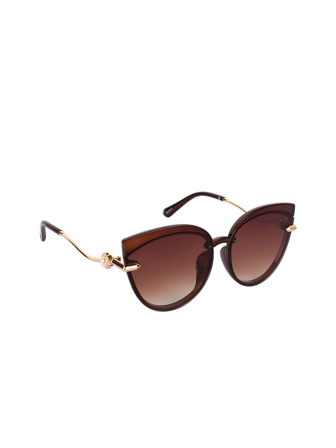 aislin women brown cateye sunglasses