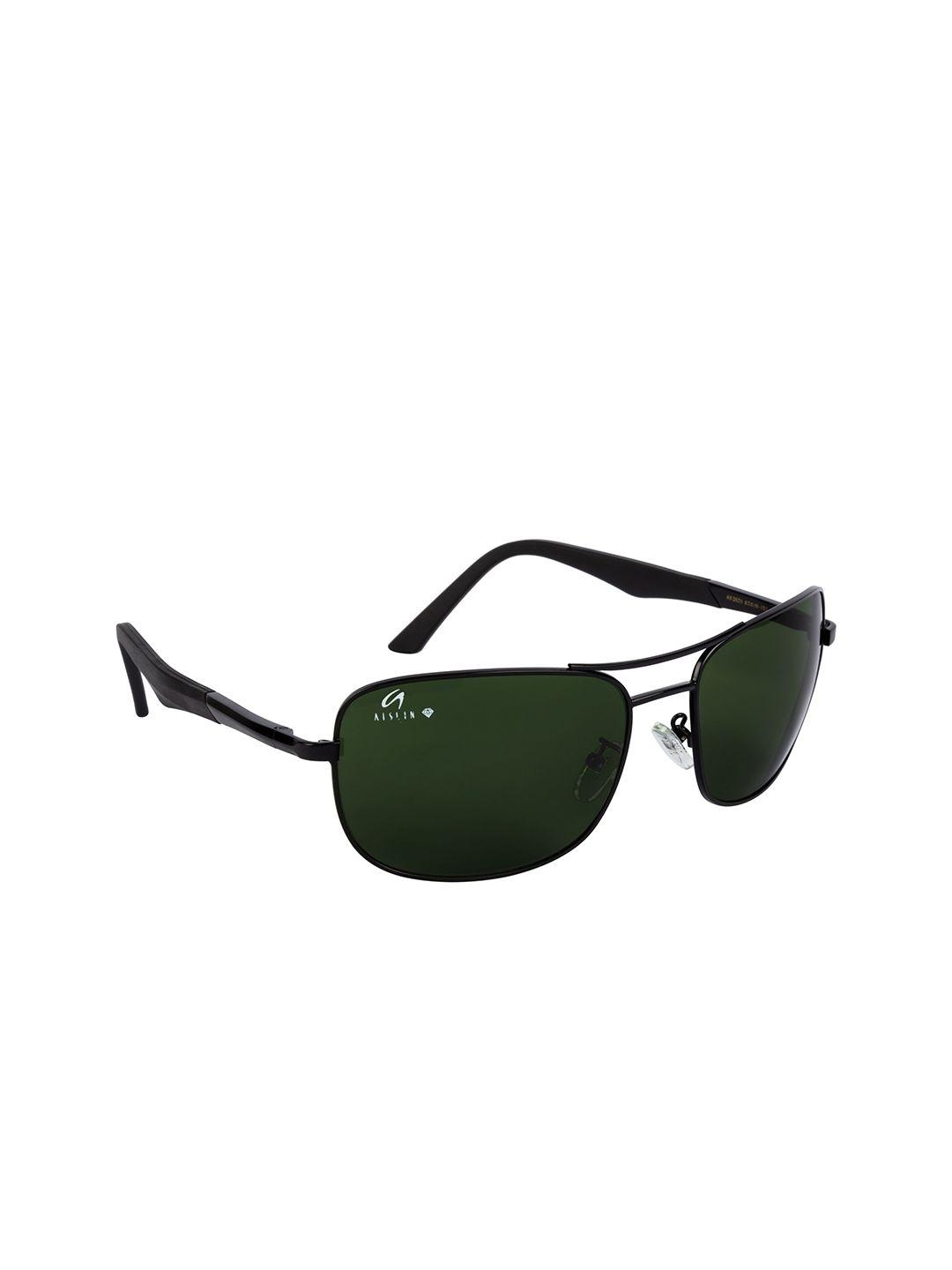 aislin men dark green wayfarer sunglasses 12758-5-as-3525