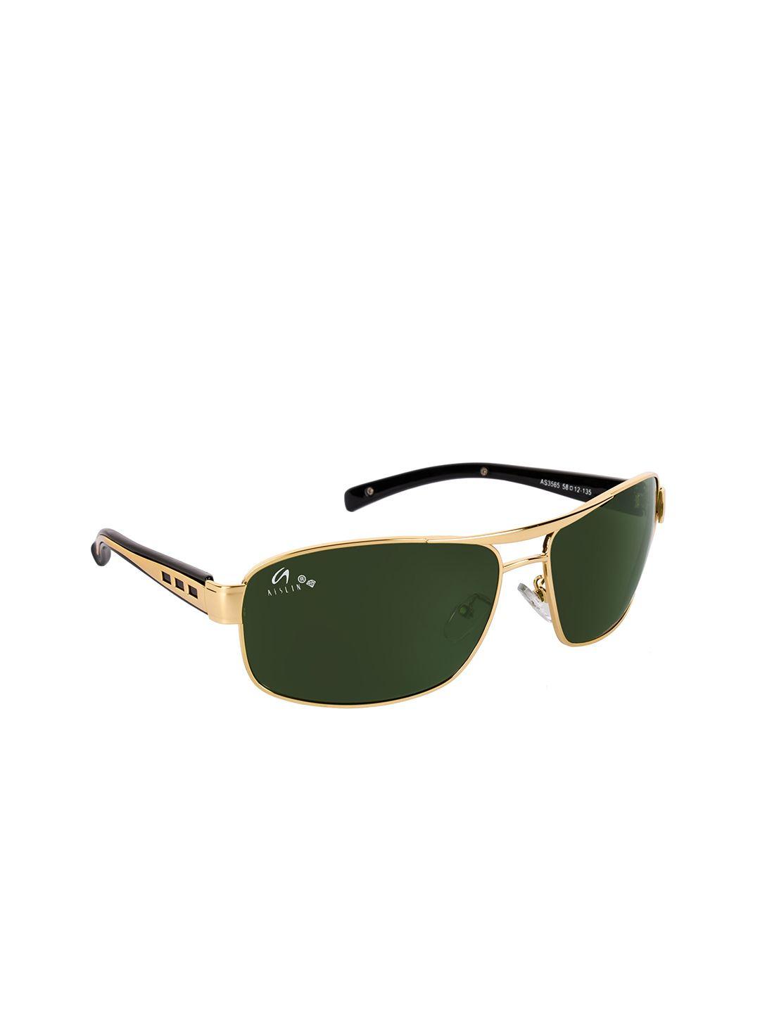 aislin men green rectangle sunglasses