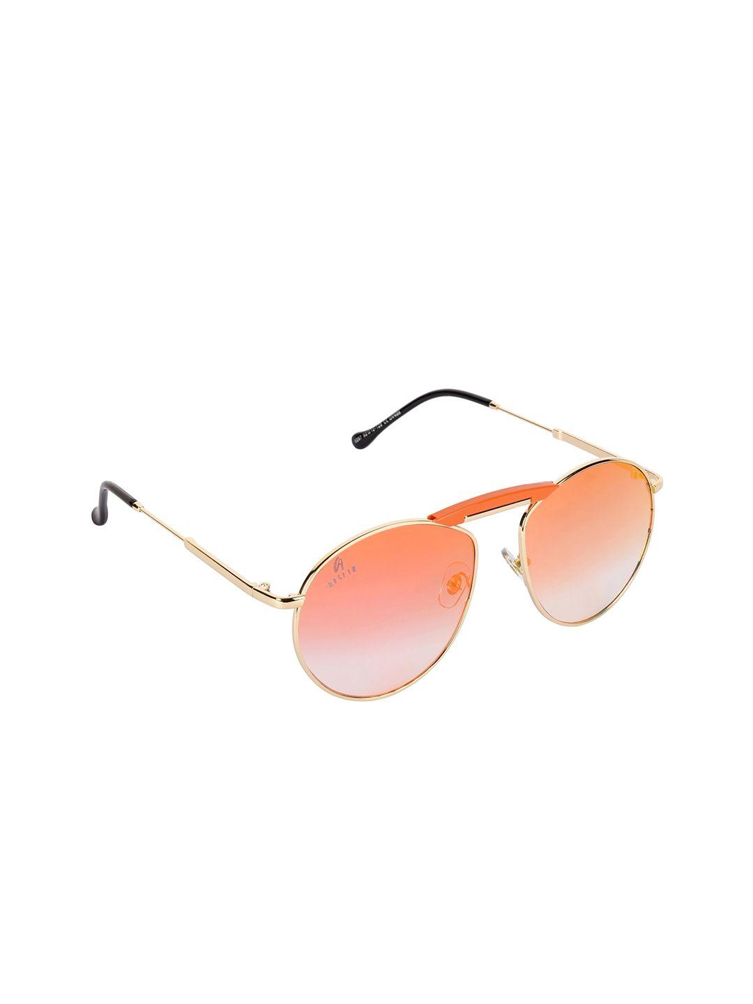 aislin unisex mirrored & red round sunglasses