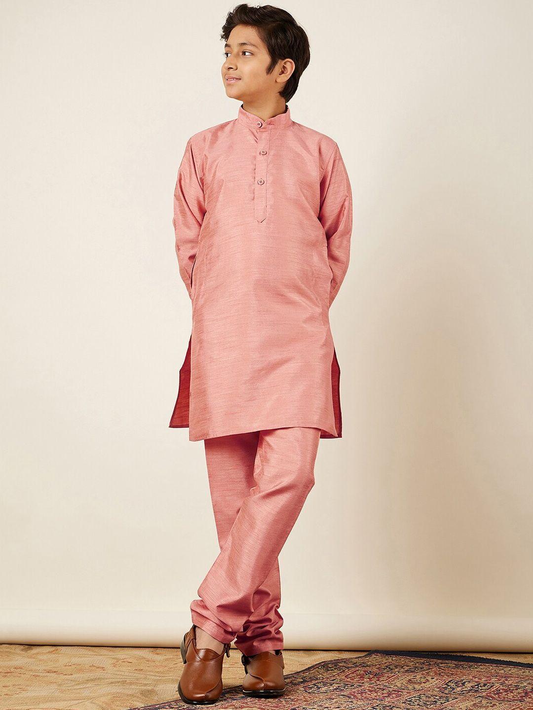 aj dezines boys band collar kurta with pyjamas