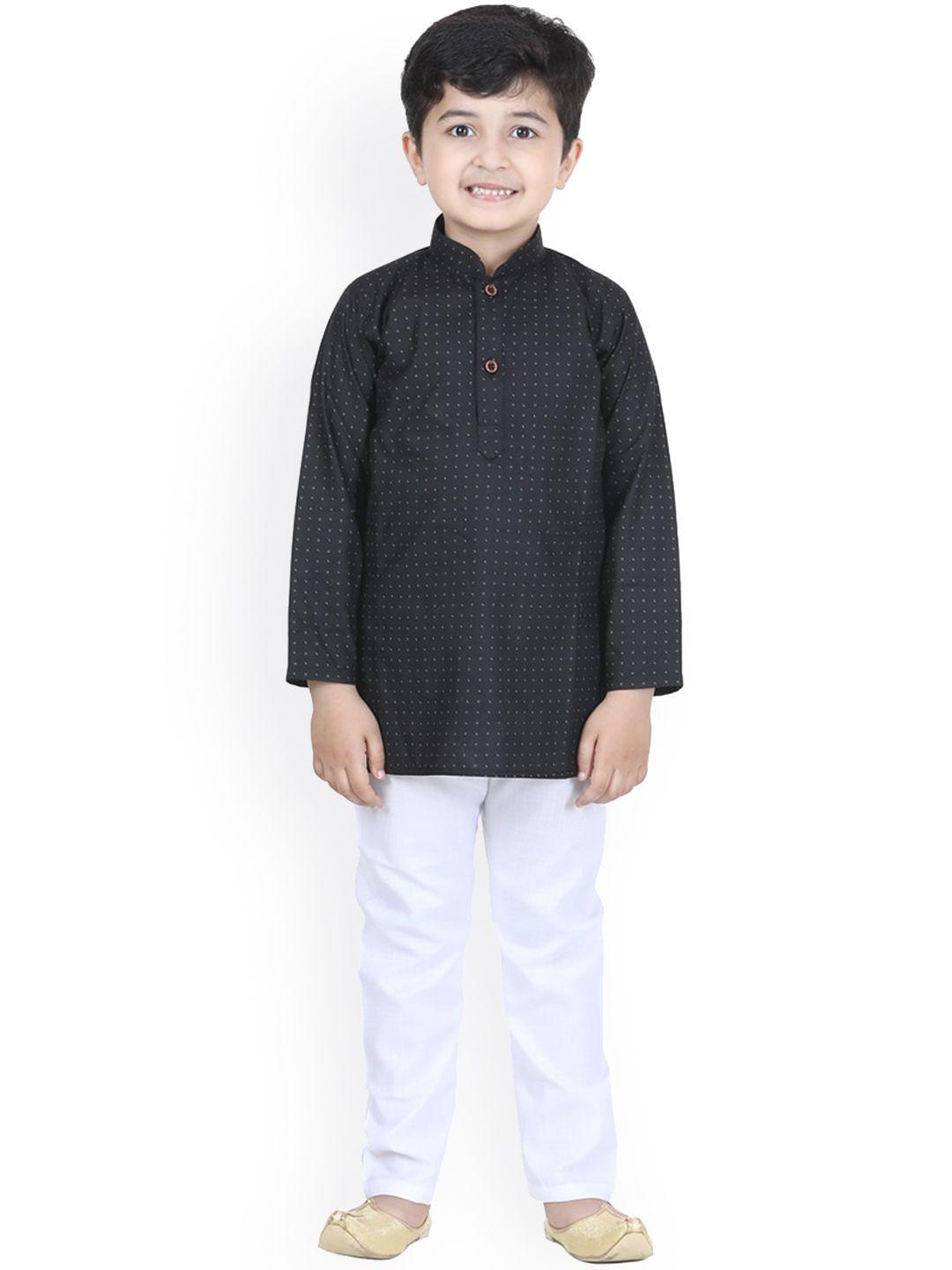 aj dezines boys printed pure cotton kurta with pyjamas