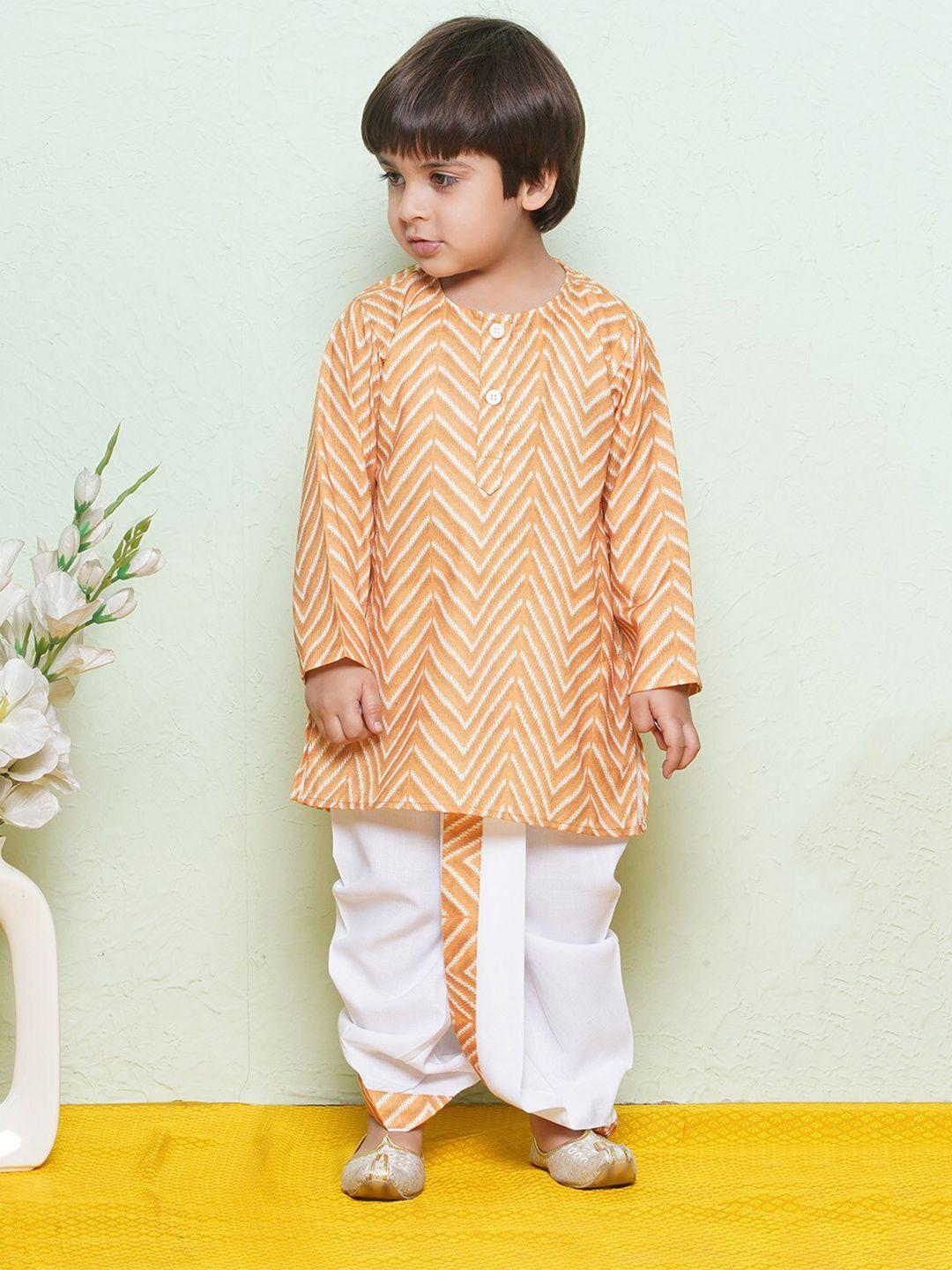 aj dezines boys pure cotton kurta with dhoti pants