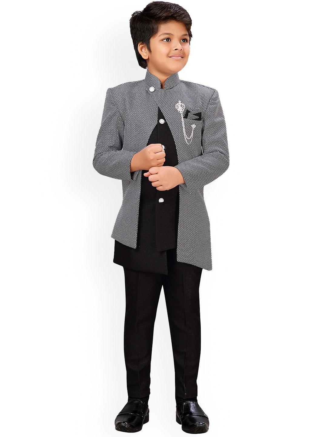 aj dezines kids boys self-design sherwani set