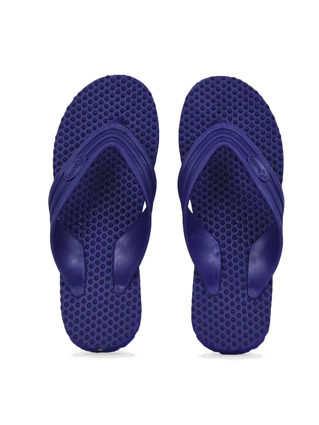 ajanta men blue rubber thong flip-flops