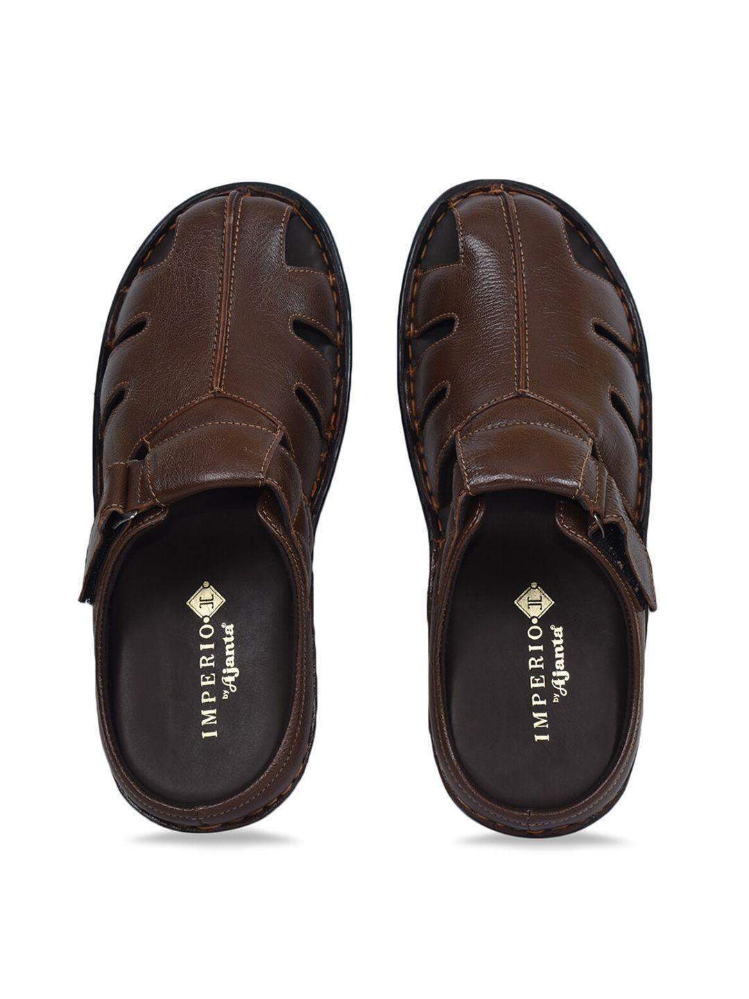 ajanta men brown comfort sandals