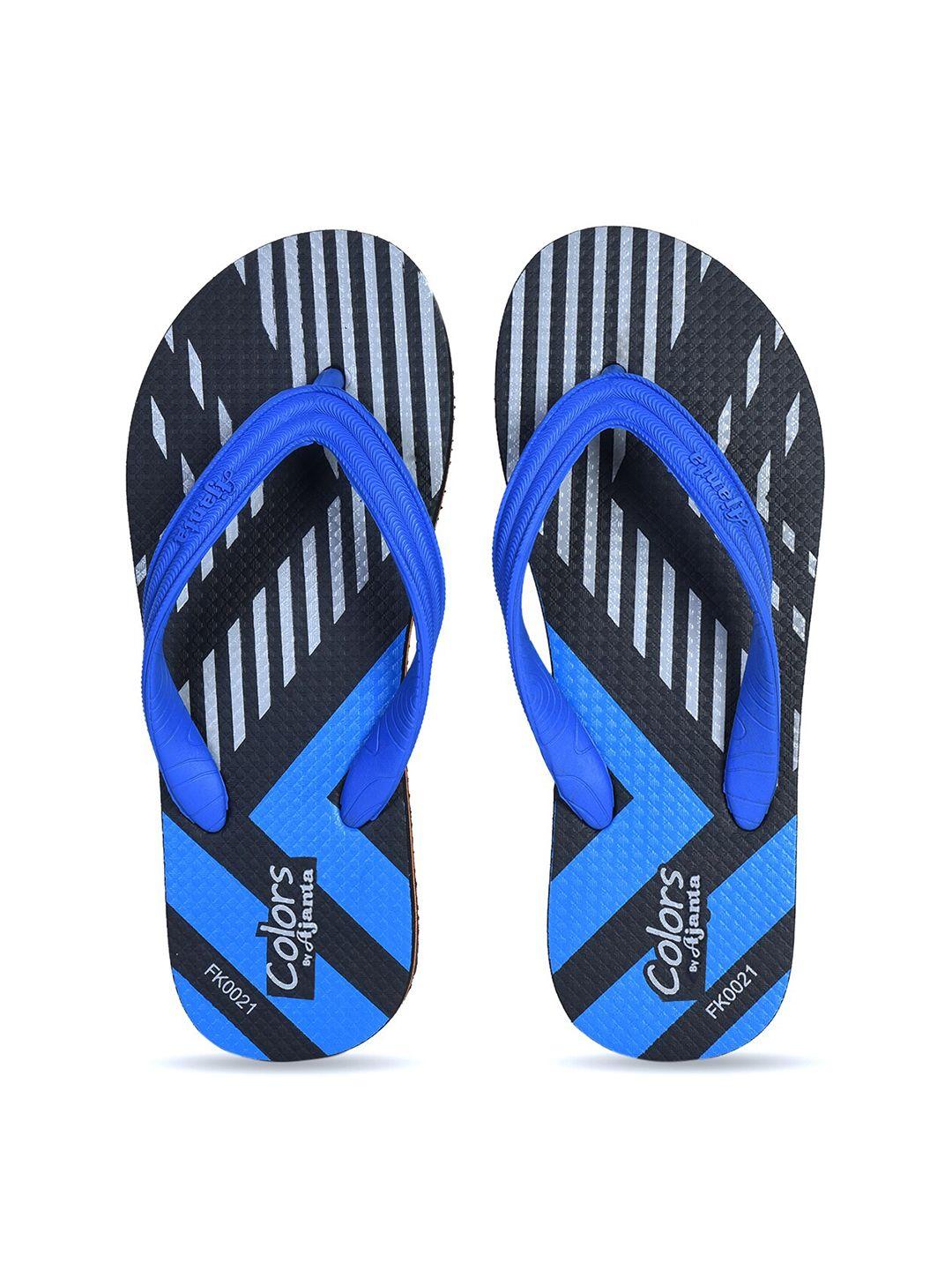 ajanta men striped thong flip-flops