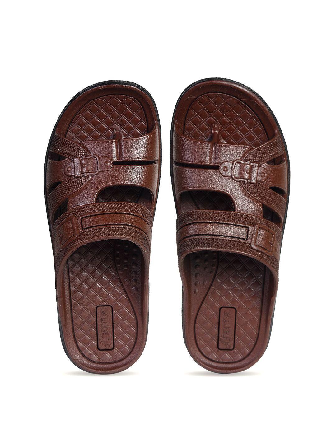 ajanta men textured comfort sandals