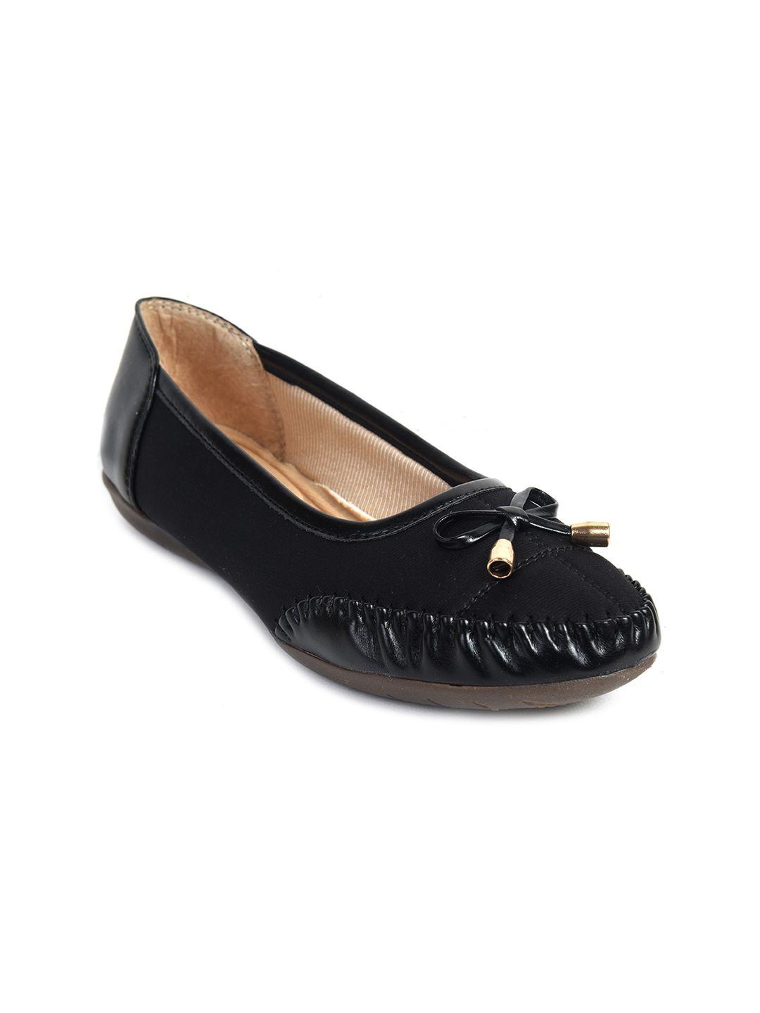 ajanta women black ballerinas flats