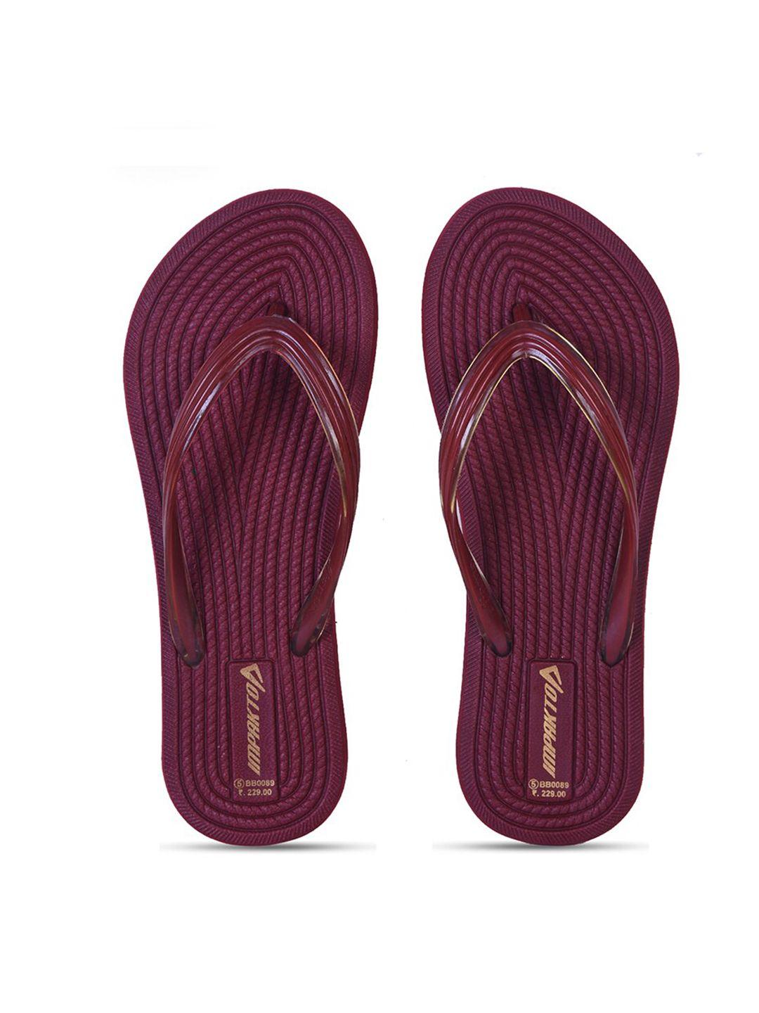 ajanta women self design lightweight thong flip-flops