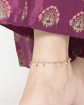 ajd7-embellished gold plated anklets