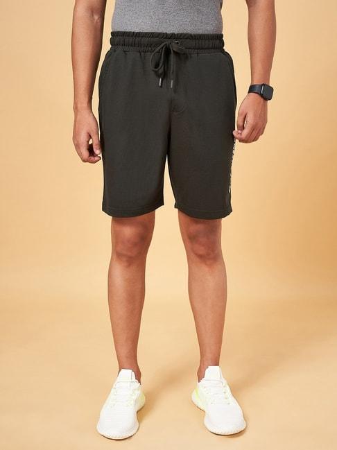 ajile by pantaloons forest green slim fit shorts