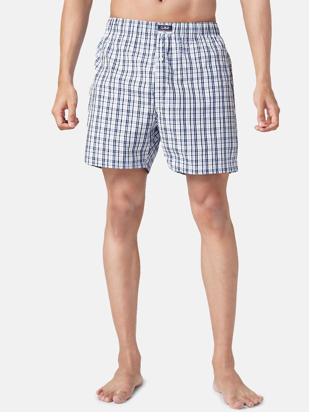 ajile by pantaloons men mid-rise checked pure cotton boxers
