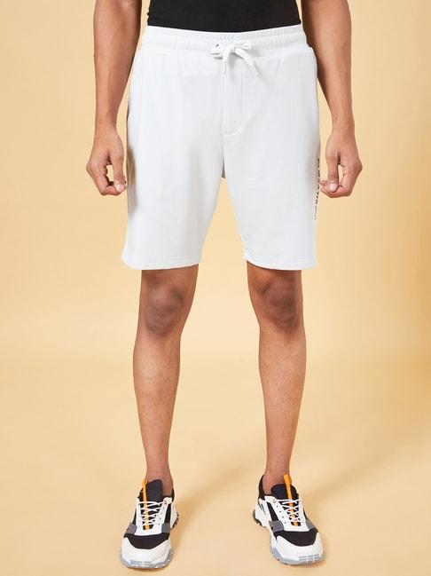ajile by pantaloons white slim fit shorts