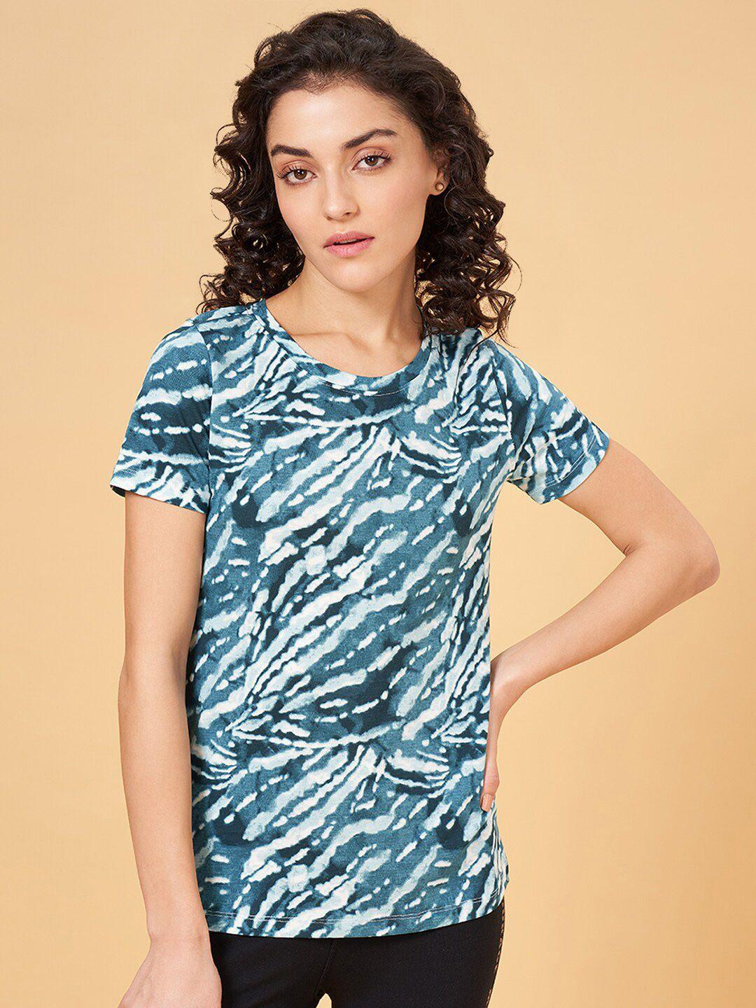 ajile by pantaloons abstract printed cotton t-shirt