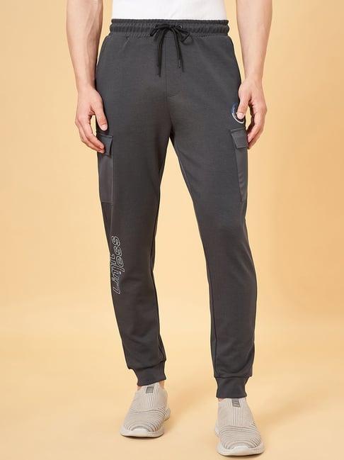 ajile by pantaloons agate gray cotton regular fit joggers