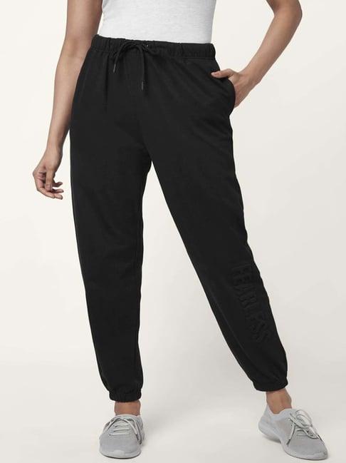 ajile by pantaloons black cotton joggers