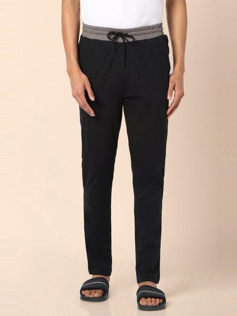 ajile by pantaloons black cotton slim fit nightwear pyjamas