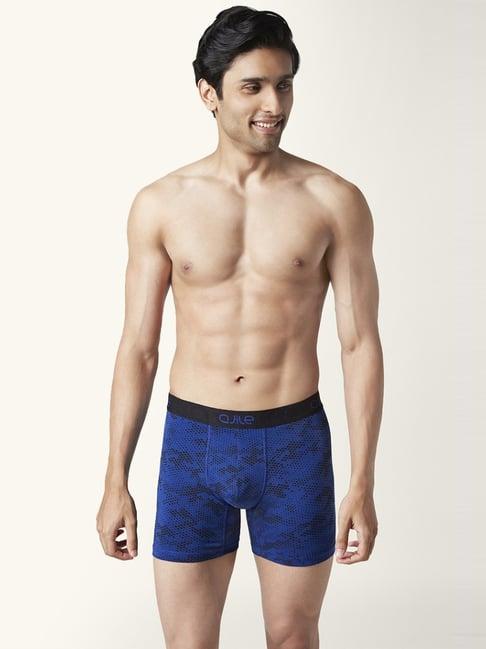 ajile by pantaloons blue cotton regular fit printed trunks