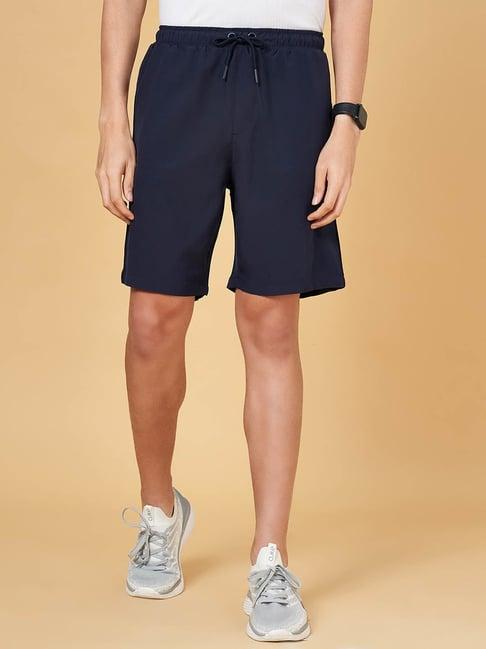 ajile by pantaloons blue slim fit shorts