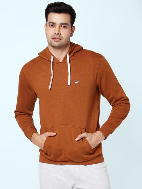 ajile by pantaloons brown regular fit hooded sweatshirt