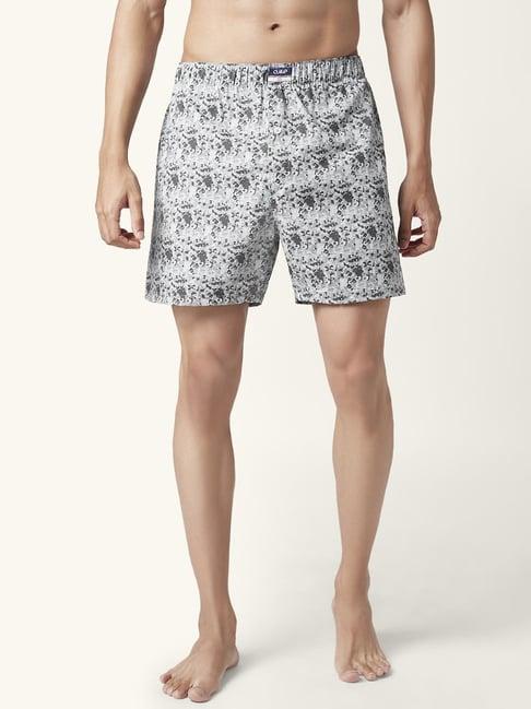 ajile by pantaloons grey cotton regular fit printed boxers