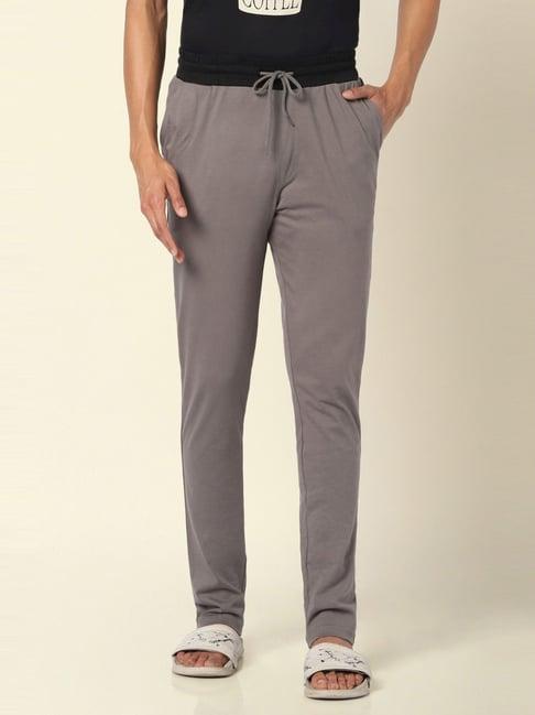 ajile by pantaloons grey cotton slim fit nightwear pyjamas